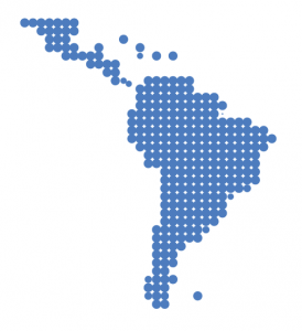 Pixelated image of Latin America Region