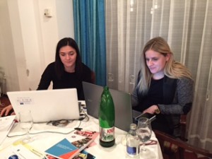 Two training participants help us to test the new DRPI online training platform.